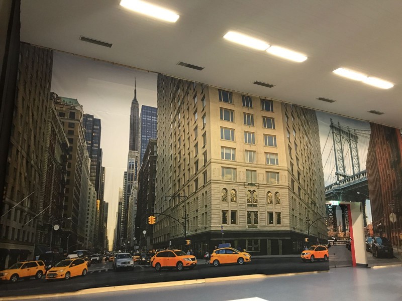 Wand bedruckt im New York Style