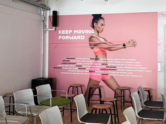 Fitnessstudio Wandmotiv