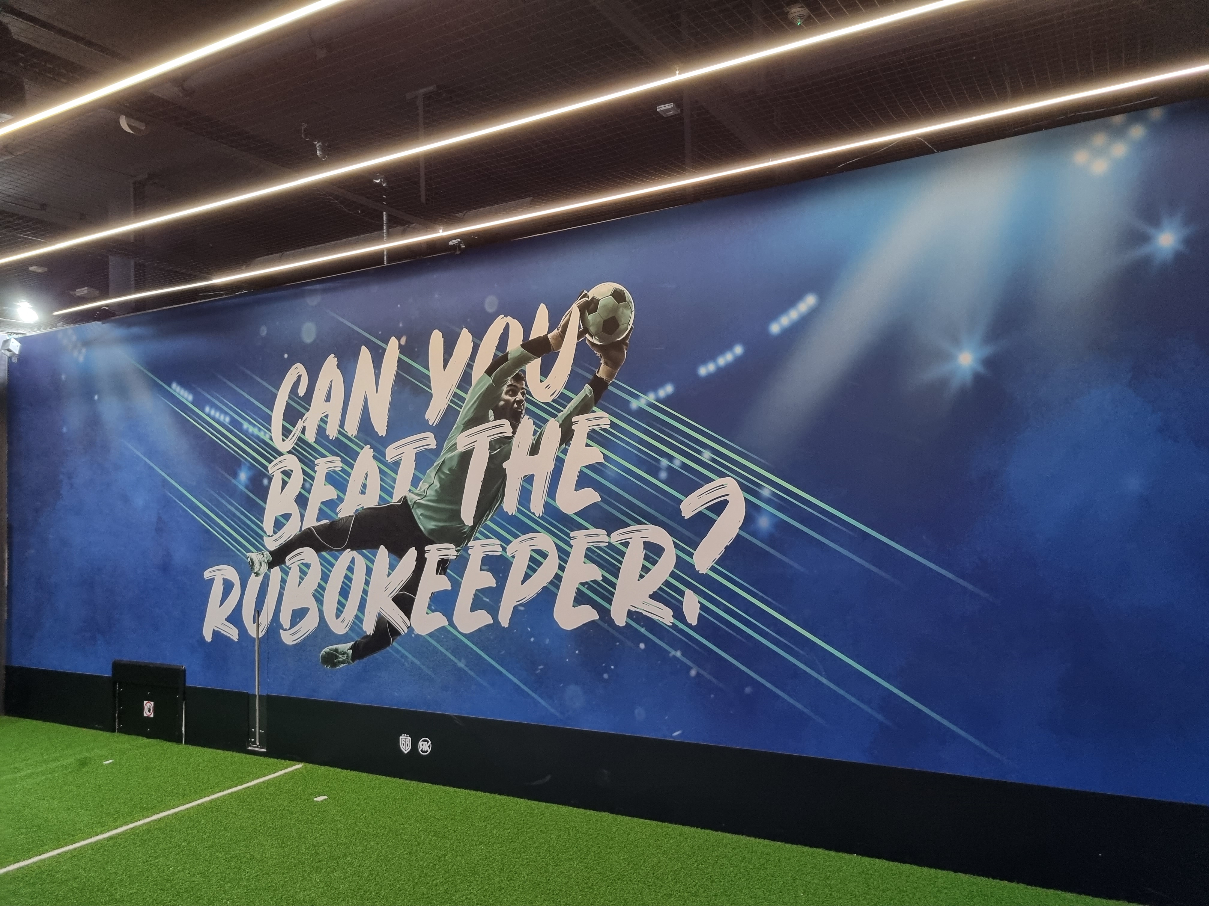 Fußballhalle Wandgestaltung